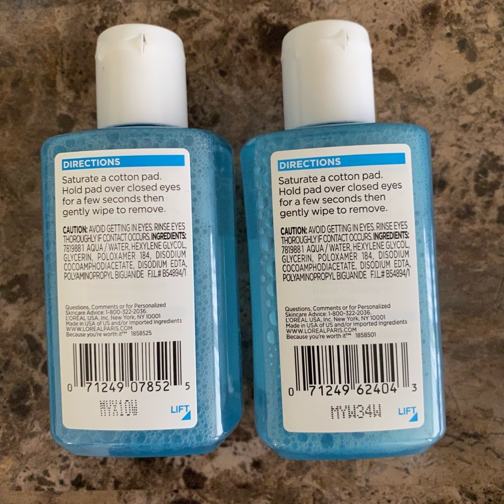 Loreal Paris Eye Makeup Remover 4 oz Set of 2 Oil Free Beauty Eyes Skincare New - Picture 2 of 2